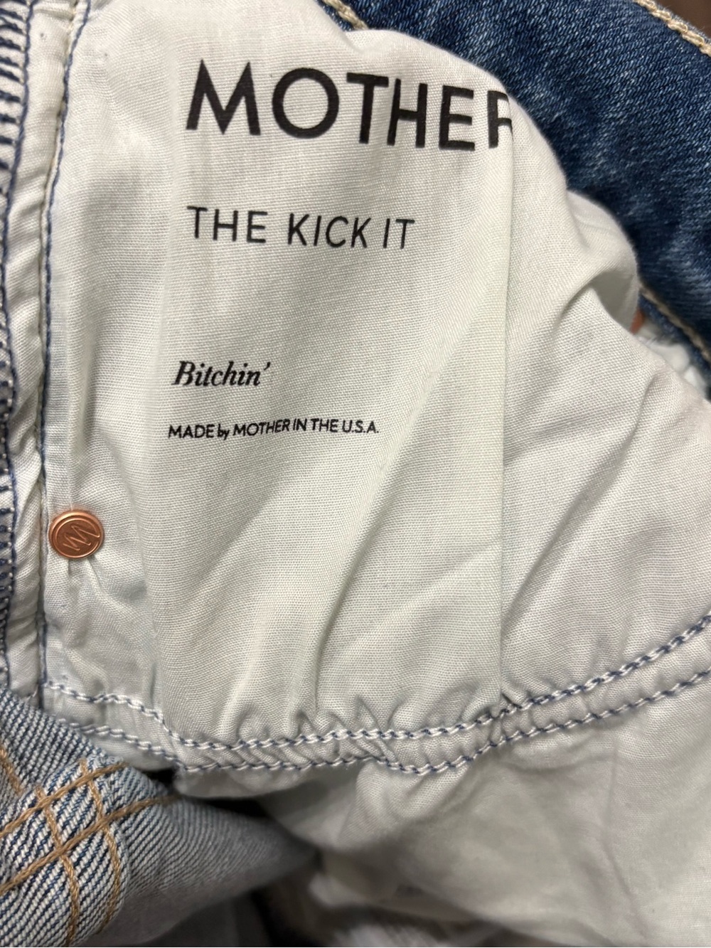 MOTHER The Kick It Jeans Size 29 High Rise Straight Kick Flare Denim - Picture 6 of 7